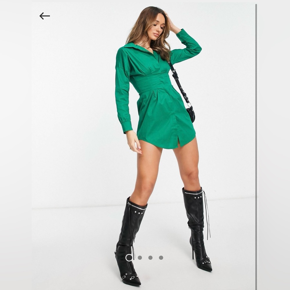 Long sleeve button up dress